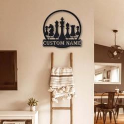 chess sport metal sign personalized metal name signs home decor sport lovers gifts 3