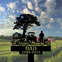 com personalized memorial garden stakes farmhouse grave marker loss of loved one sympathy gifts farmer cemetary decor 2