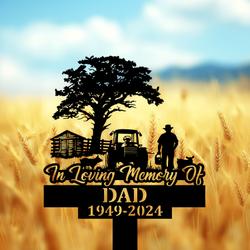 com personalized memorial garden stakes farmhouse grave marker loss of loved one sympathy gifts farmer cemetary decor 4