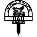 com personalized memorial garden stakes farming in heaven farmer grave marker farmer loss gift remembrance stake 0