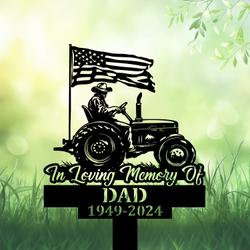 com personalized memorial garden stakes grandpa dad farmer grave marker loss of loved one sympathy gifts farmer cemetary decor 1