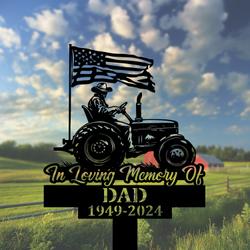 com personalized memorial garden stakes grandpa dad farmer grave marker loss of loved one sympathy gifts farmer cemetary decor 2
