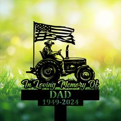 com personalized memorial garden stakes grandpa dad farmer grave marker loss of loved one sympathy gifts farmer cemetary decor 3