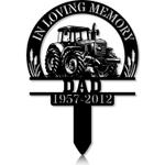 com personalized memorial garden stakes in loving memory farmer dad grave marker farmer loss gift remembrance stake 0