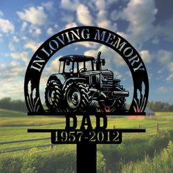 com personalized memorial garden stakes in loving memory farmer dad grave marker farmer loss gift remembrance stake 2