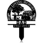 com personalized memorial garden stakes in loving memory farmer farmhouse grave marker loss of loved one sympathy gifts farmer cemetary decor 0