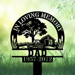 com personalized memorial garden stakes in loving memory farmer grave marker farmer loss gift remembrance stake 1