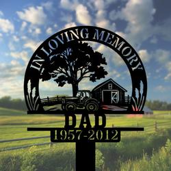 com personalized memorial garden stakes in loving memory farmer grave marker farmer loss gift remembrance stake 2