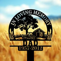 com personalized memorial garden stakes in loving memory farmer grave marker farmer loss gift remembrance stake 4