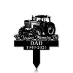 com personalized memorial garden stakes in loving memory tractor farmer grave marker farmer loss gift remembrance stake 0