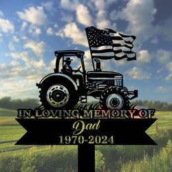 com personalized memorial garden stakes patriotic farmer us flag grave marker loss of loved one sympathy gifts farmer cemetary decor 2