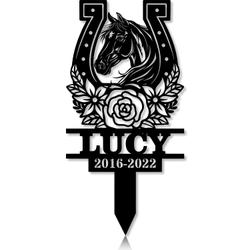 Personalized Memorial Garden Stakes Pony Horse Grave Marker Loss of Pony Horse Sympathy Gifts Pony