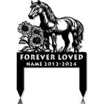 com personalized memorial garden stakes sunflowers pony horse grave marker loss of pony horse sympathy gifts pony horse cemetary decor 0