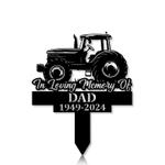 com personalized memorial garden stakes tractor farmer grave marker farmer loss gift remembrance stake 0