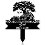 com personalized memorial garden stakes tractor farmhouse farmer grave marker farmer loss gift remembrance stake 0