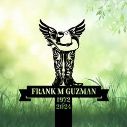 com personalized memorial garden stakes vintage cowboy grave marker loss of loved one sympathy gifts farmer cemetary decor 1