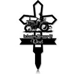 com personalized memorial garden stakes vintage farmeron tractor cross grave marker farmer loss gift remembrance stake 0