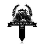 com personalized memorial garden stakes vintage tractor farmer grave marker loss of loved one sympathy gifts farmer cemetary decor 0