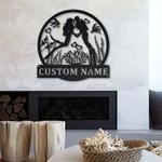 couple scuba diving metal sign personalized metal name signs home decor sport lovers gifts 0