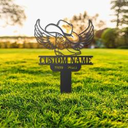 cowboy grave marker metal garden stakes cowboy memorial gifts sympathy gifts for loss of loved one 1