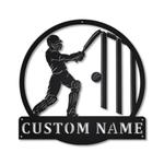 cricket sport metal sign personalized metal name signs home decor sport lovers gifts 0