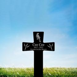 Custom Bird Photo Forever in Our Heart Bird Grave Marker Garden Stakes Bird Memorial Gift
