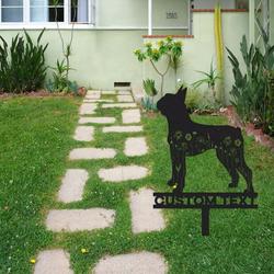 custom boston terrier memorial stake custom metal sign 2