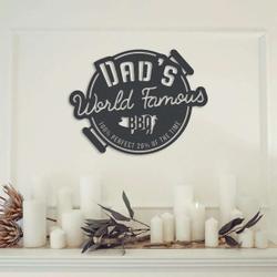 custom dads bbq sign bar and grill sign barbecue lover sign dad gifts home outdoor backyard decor 1