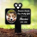 custom dog cat forever loved pet grave marker garden stakes pet memorial gift custom metal signs 0