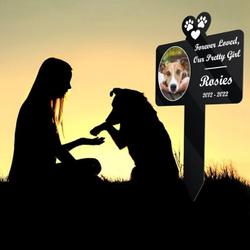 custom dog cat forever loved pet grave marker garden stakes pet memorial gift custom metal signs 1