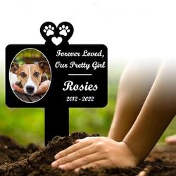 custom dog cat forever loved pet grave marker garden stakes pet memorial gift custom metal signs 2