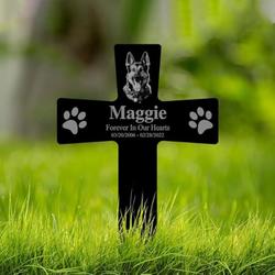 Custom Dog Cat Photo Forever in Our Heart Pet Grave Marker Garden Stakes Pet Memorial Gift