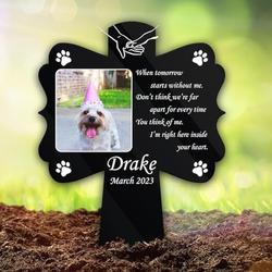 Custom Dog Cat Photo I’m Right Here Inside Your Heart Pet Grave Marker Garden Stakes Pet Memorial Gift