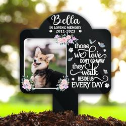 Custom Dog Cat Photo Pet Grave Marker Garden Stakes Pet Memorial Gift