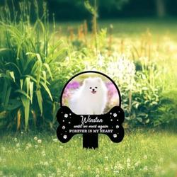 Custom Dog Cat Photo Until We Meet Again Pet Grave Marker Garden Stakes Dog Cat Pet Memorial Gift