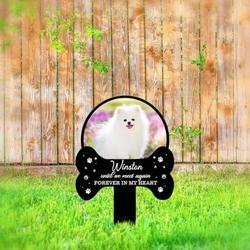 custom dog cat photo until we meet again pet grave marker garden stakes dog cat pet memorial gift custom metal signs 1