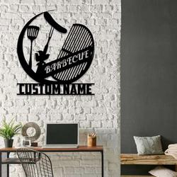 custom grill metal sign backyard bbq name sign barbecue sign home outdoor decor dad mom gift 2