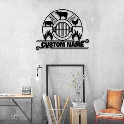 custom grill metal sign backyard bbq sign barbecue sign farmhouse decor home outdoor decoration housewarming gift 2
