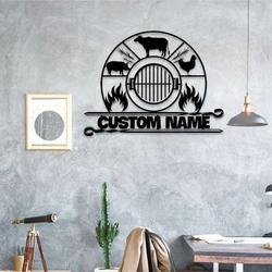 custom grill metal sign backyard bbq sign barbecue sign farmhouse decor home outdoor decoration housewarming gift 3