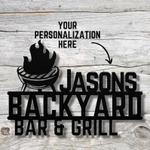 custom metal sign for backyard bar personalized and perfect for bar and grill enthusiasts 0