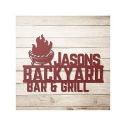 custom metal sign for backyard bar personalized and perfect for bar and grill enthusiasts 3