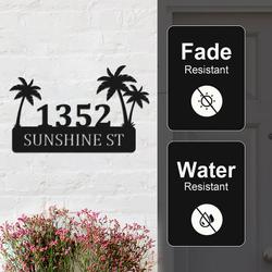 custom metal street signs personalized palm tree metal yard art ourdoor decor 1
