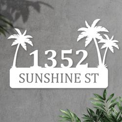 custom metal street signs personalized palm tree metal yard art ourdoor decor 3