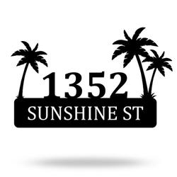 custom metal street signs personalized palm tree metal yard art ourdoor decor 5