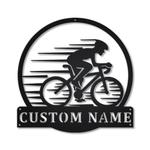 cycling sport metal sign personalized metal name signs home decor sport lovers gifts 0