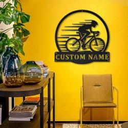 cycling sport metal sign personalized metal name signs home decor sport lovers gifts 1