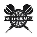 darts metal sign personalized metal name signs home decor sport lovers gifts 0