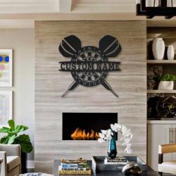 darts metal sign personalized metal name signs home decor sport lovers gifts 3