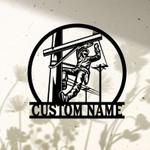electrician metal wall art lineman retirement gift electric company sign custom metal sign 0