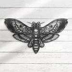 emo goth butterfly skull metal sign halloween decoration for home 0